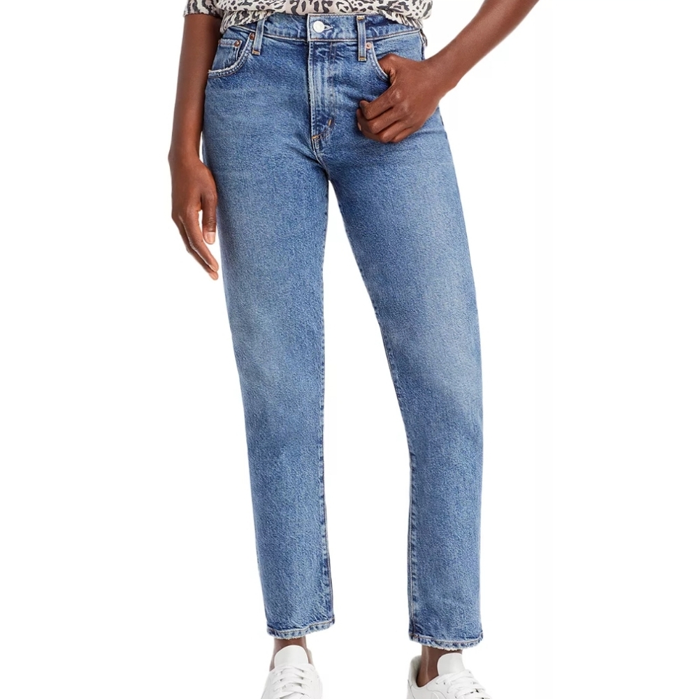Agolde Blue Straight Leg Jeans